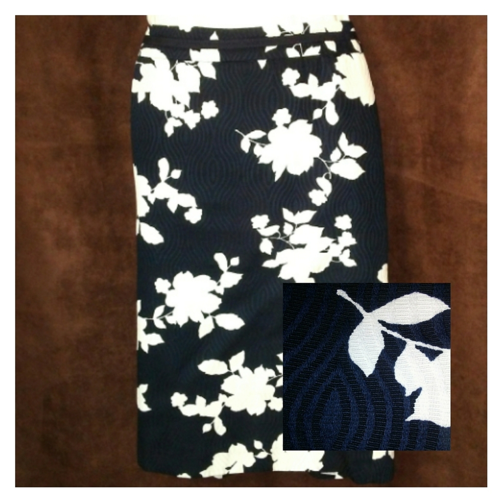 Talbot's Navy & White Skirt